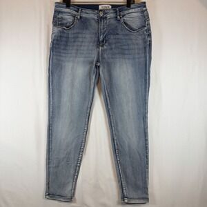 🔴 Telepatia Jagger Skinny Ankle Jeans - Light Wash Stretch Denim - Size 17/33